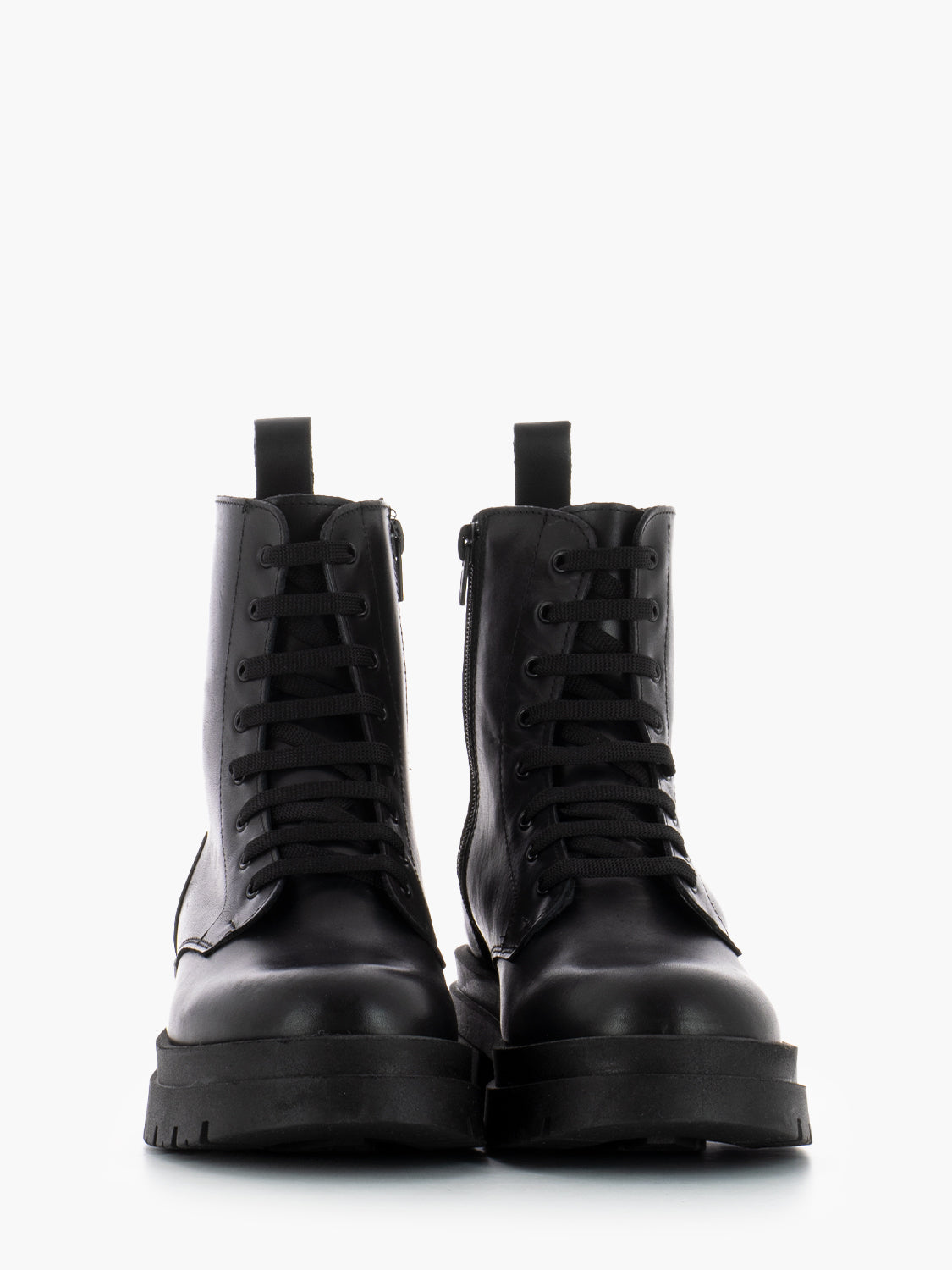 Anfibi carrarmato in pelle nero