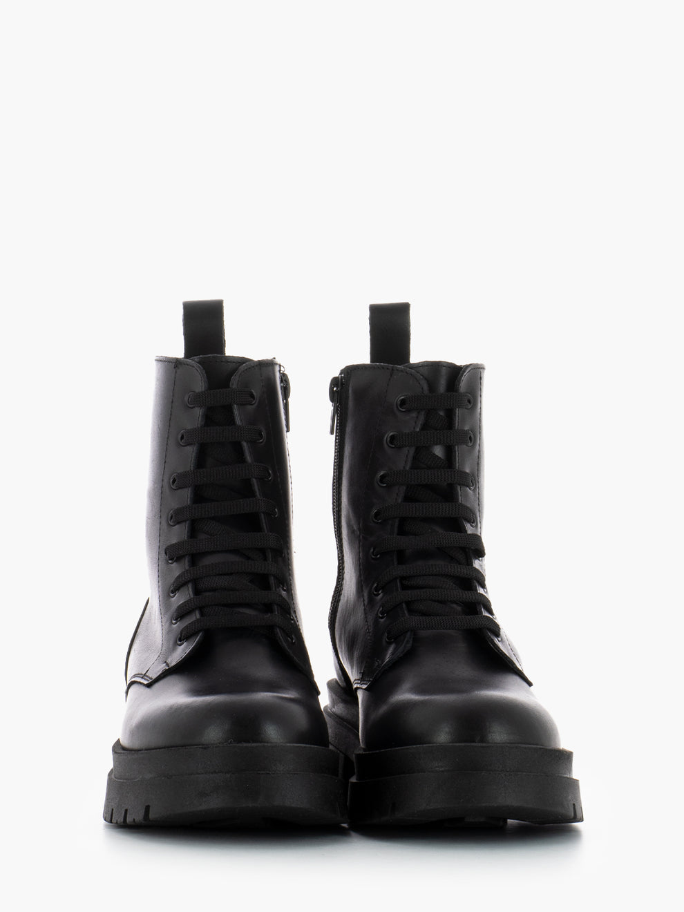 Anfibi carrarmato in pelle nero