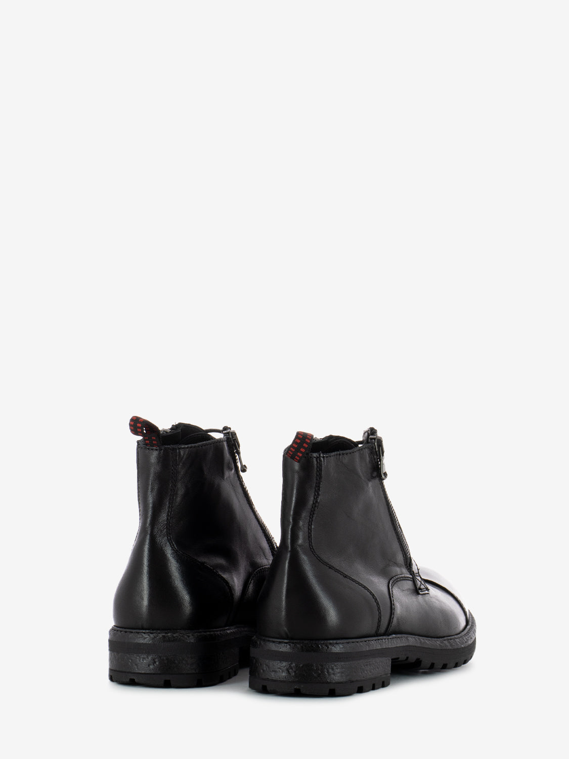 Anfibi doppia zip nero nero