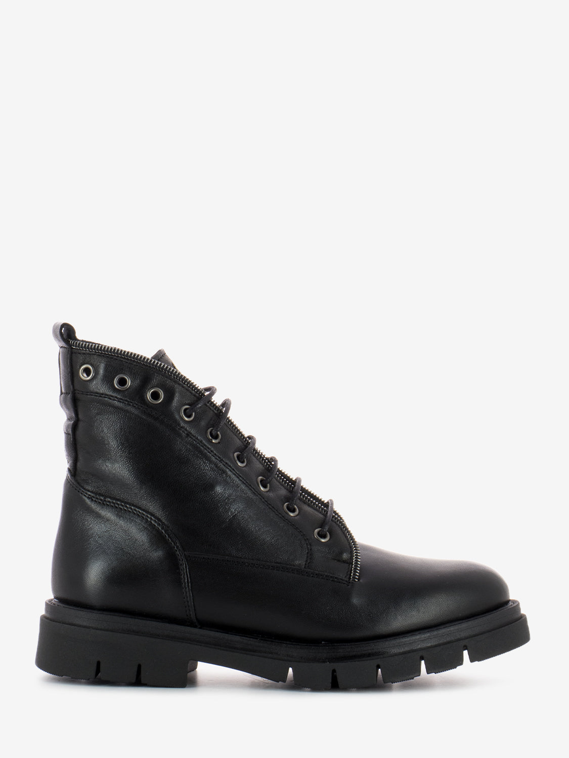 Black studded leather amphibian