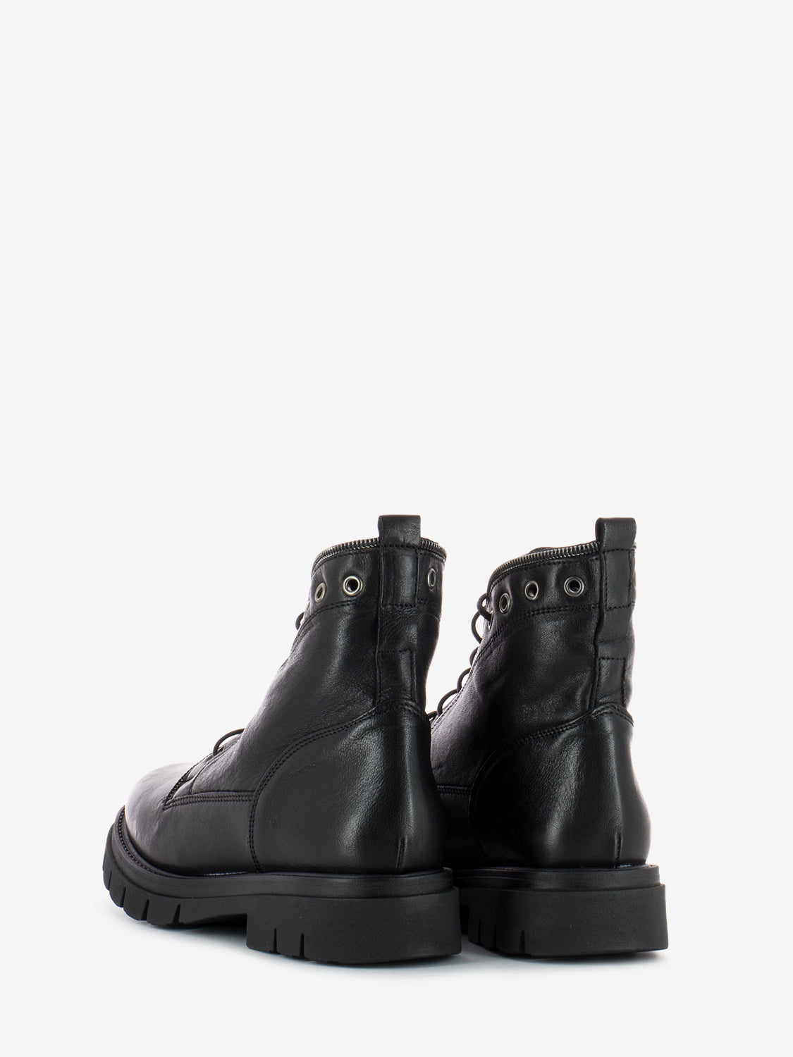 Black studded leather amphibian