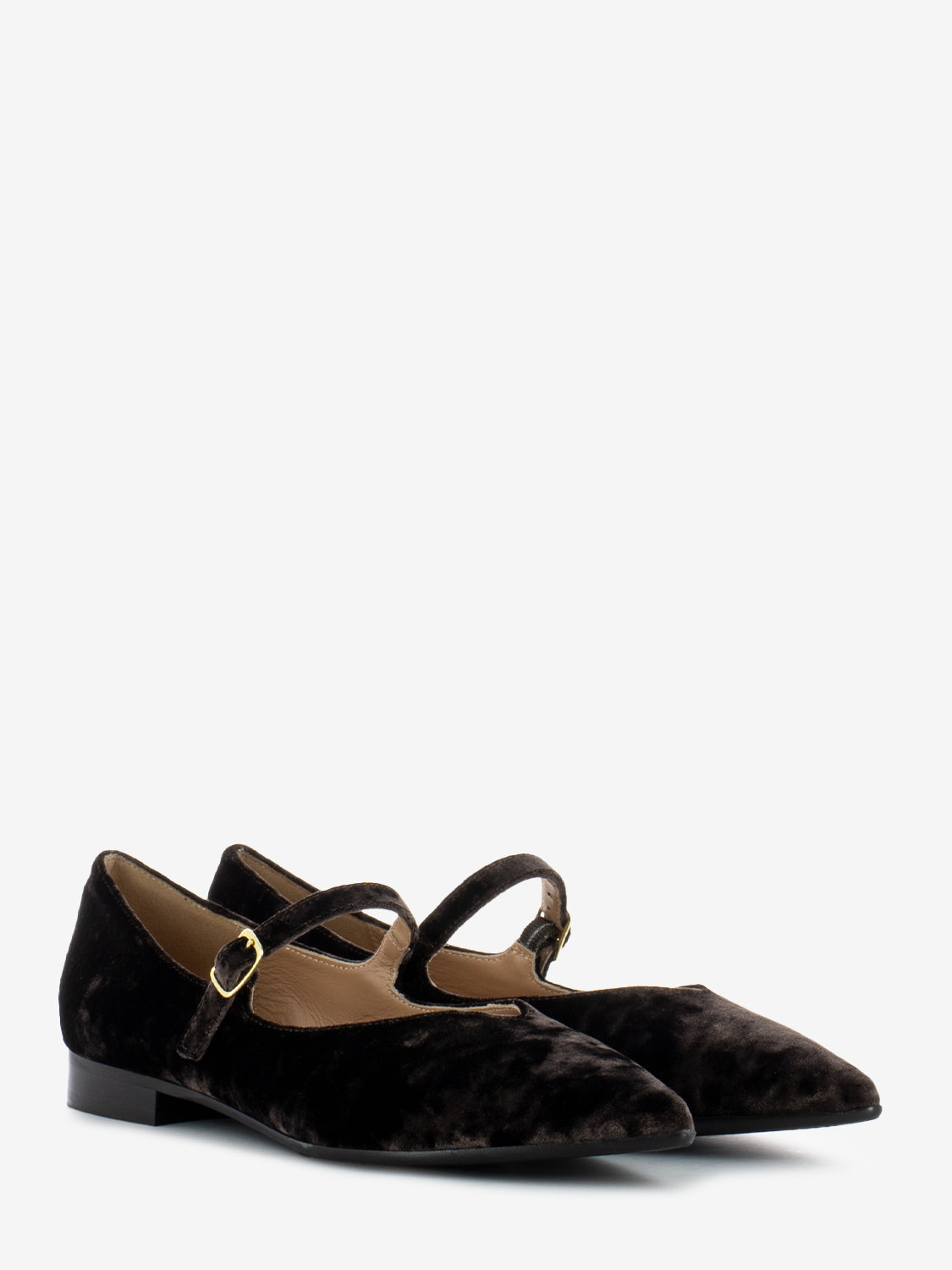 Baby ballerina in dark brown chenille