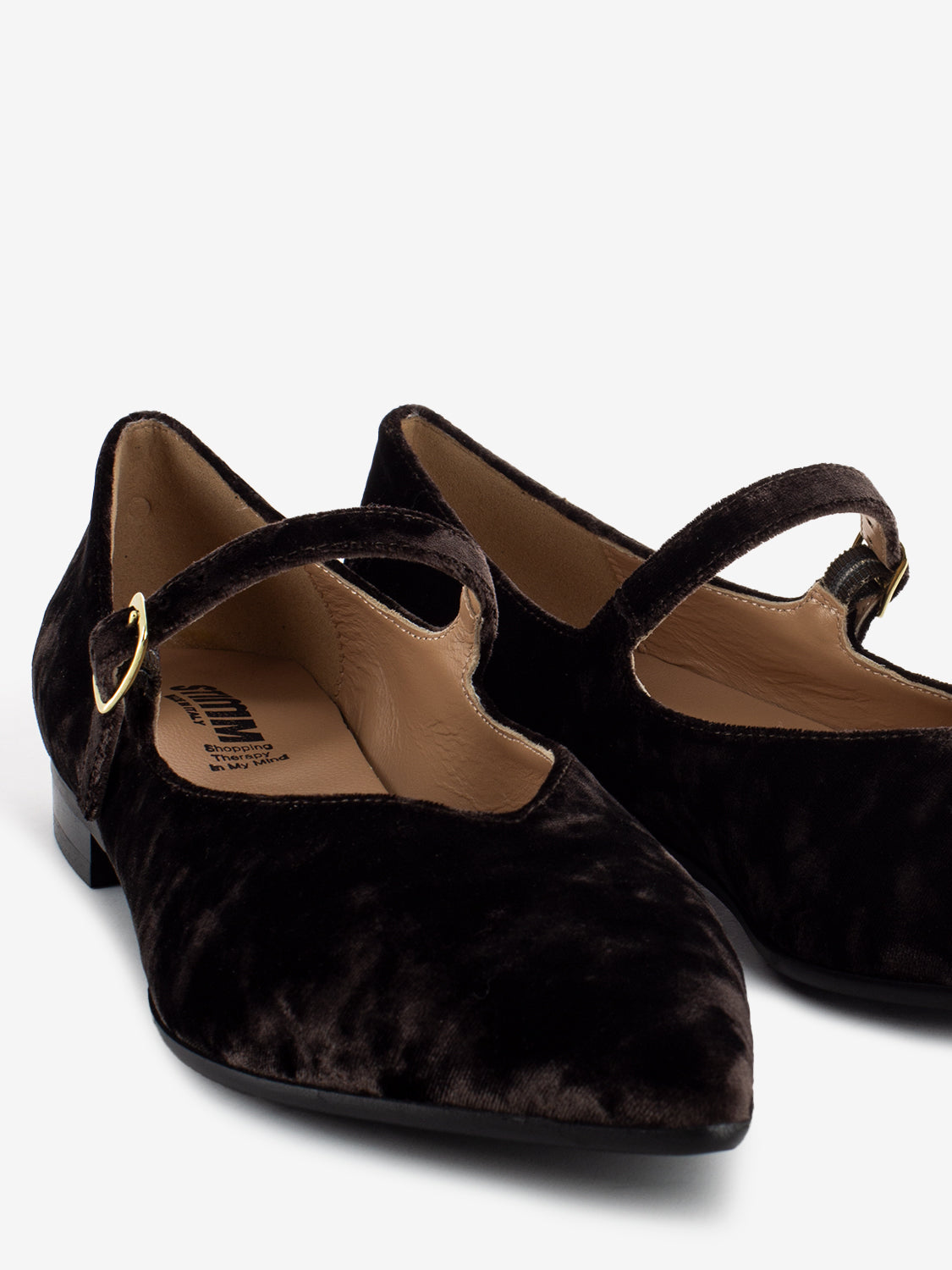 Baby ballerina in dark brown chenille