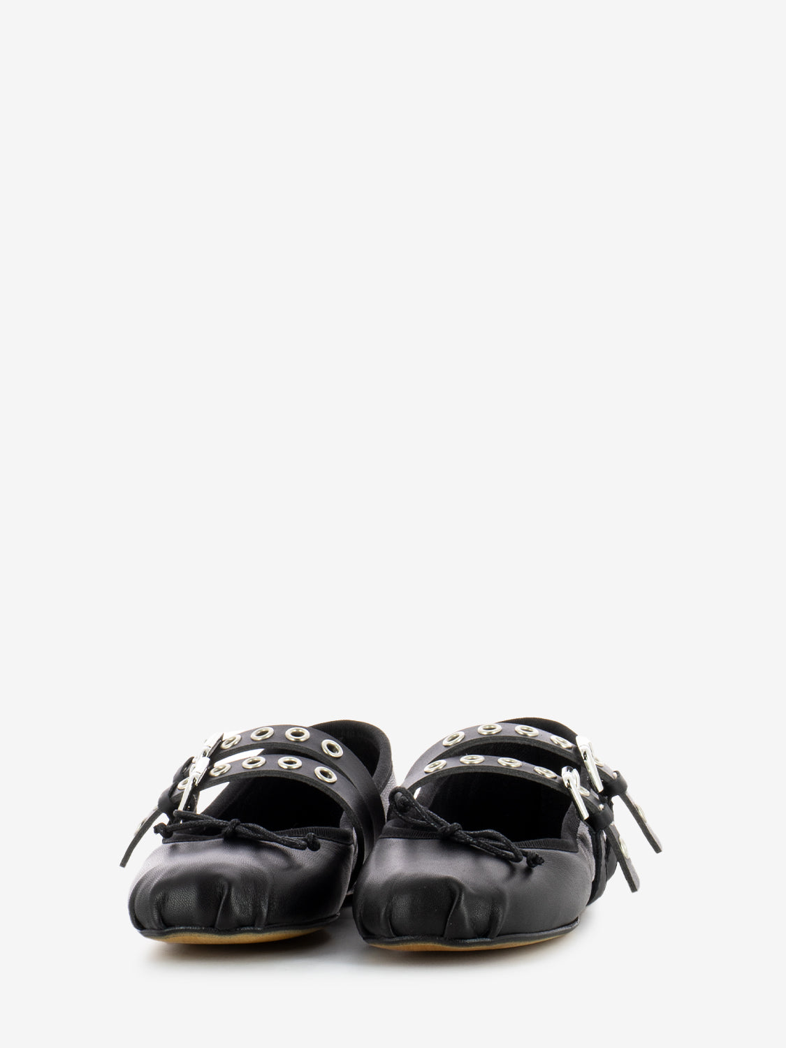 Black Buckle Ballerina