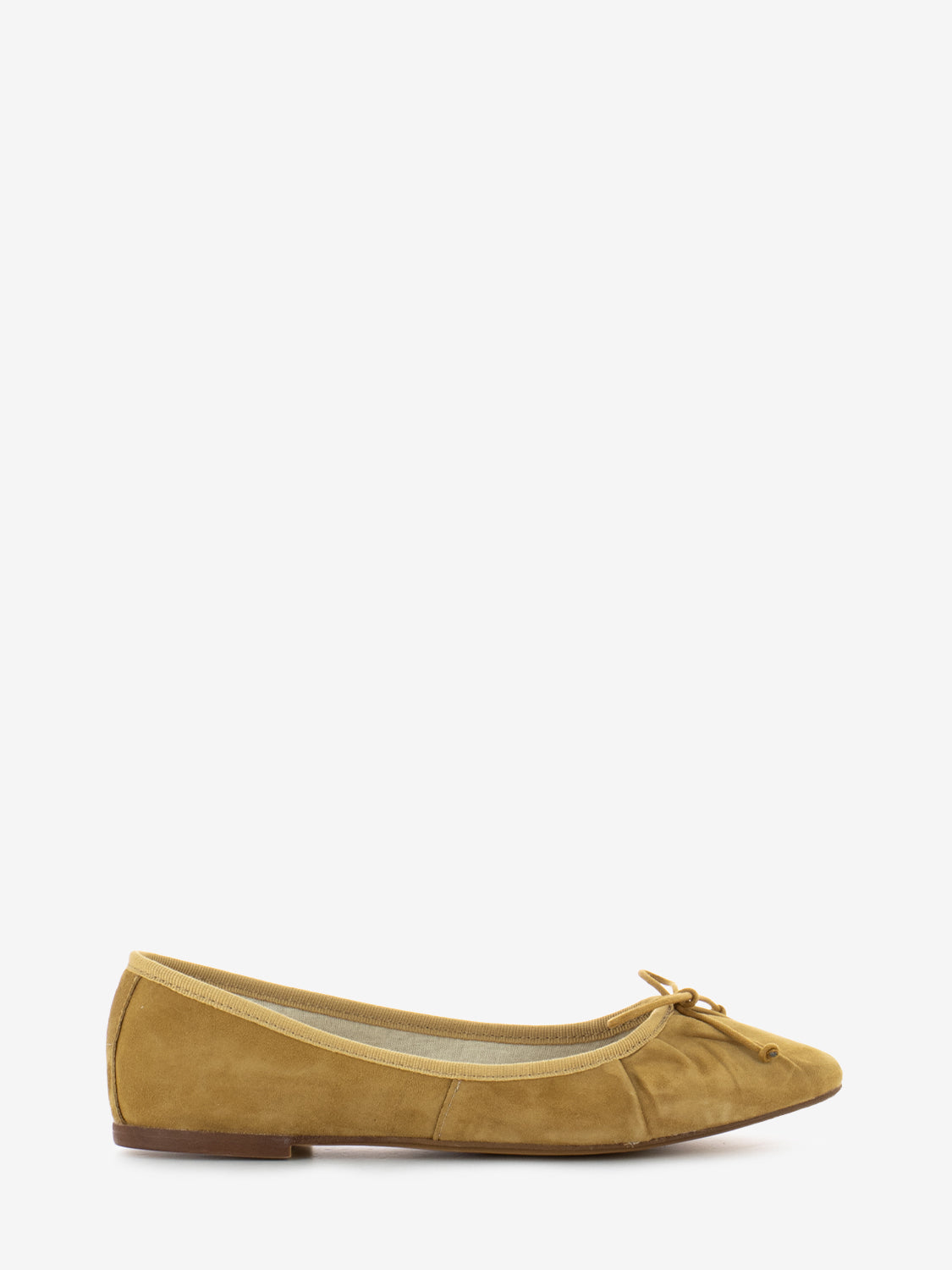Tobacco suede ballerina