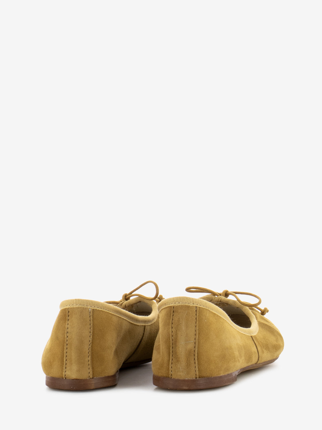 Tobacco suede ballerina