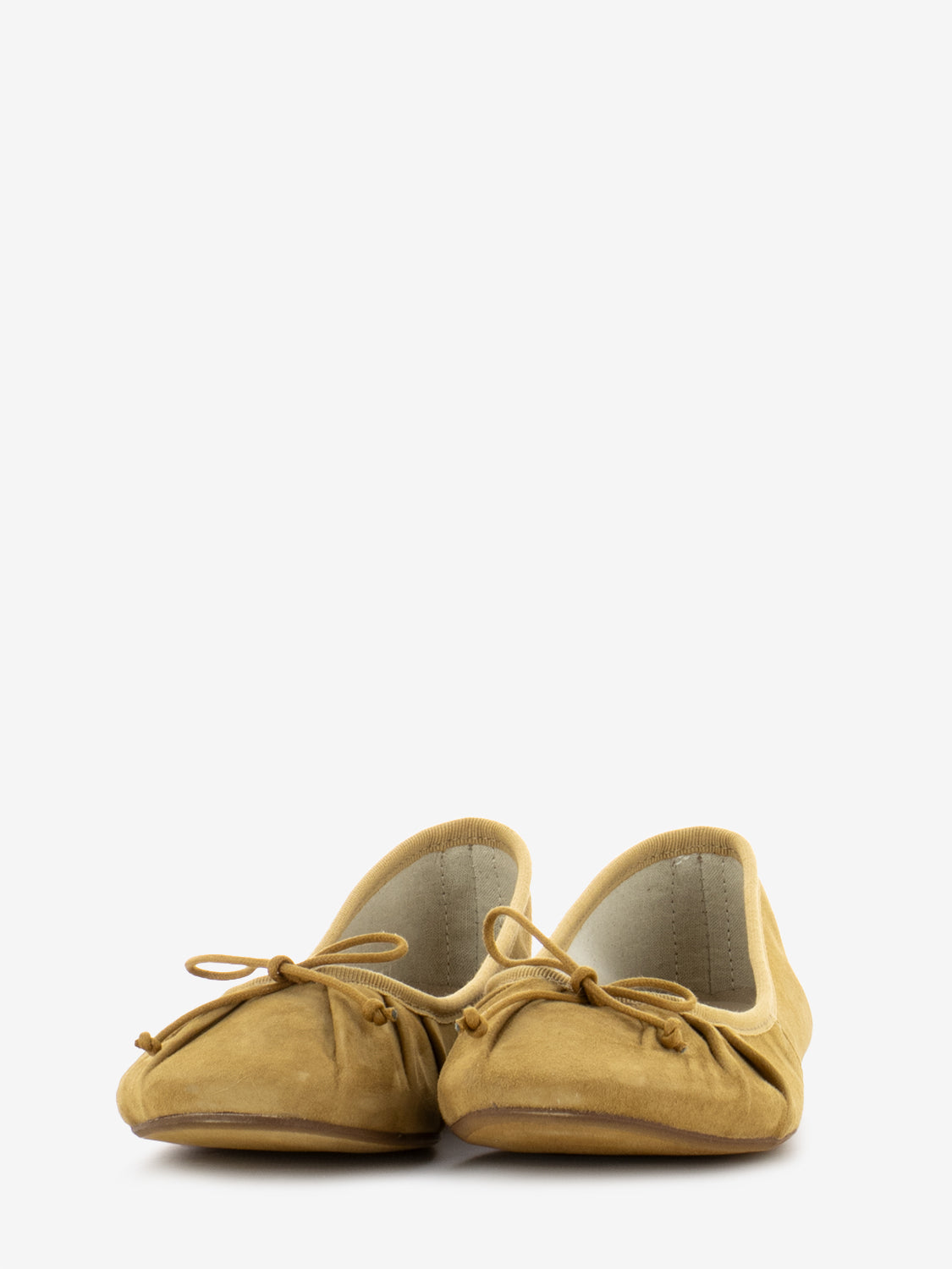 Tobacco suede ballerina