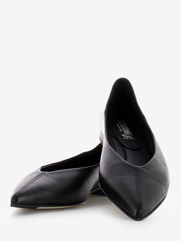 STIMM - Ballerine a punta in pelle nero