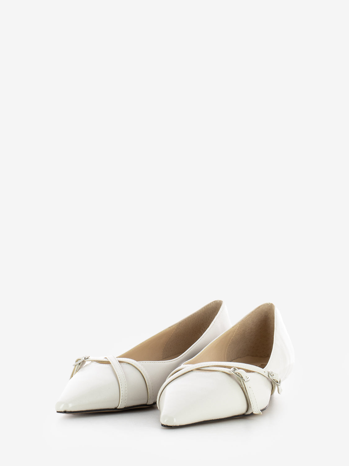Ballerinas with stone woven straps