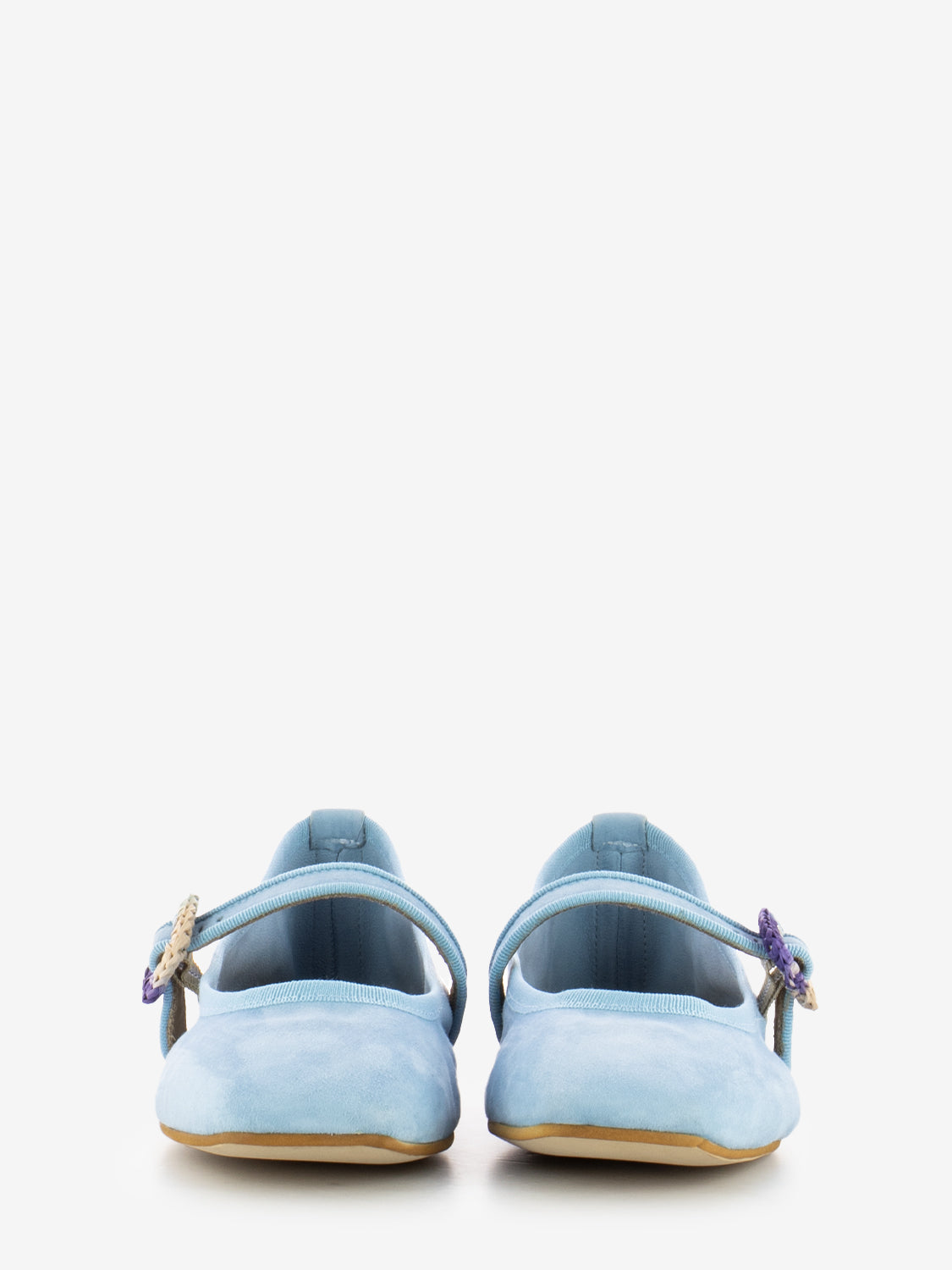 Ballerinas with light blue strap