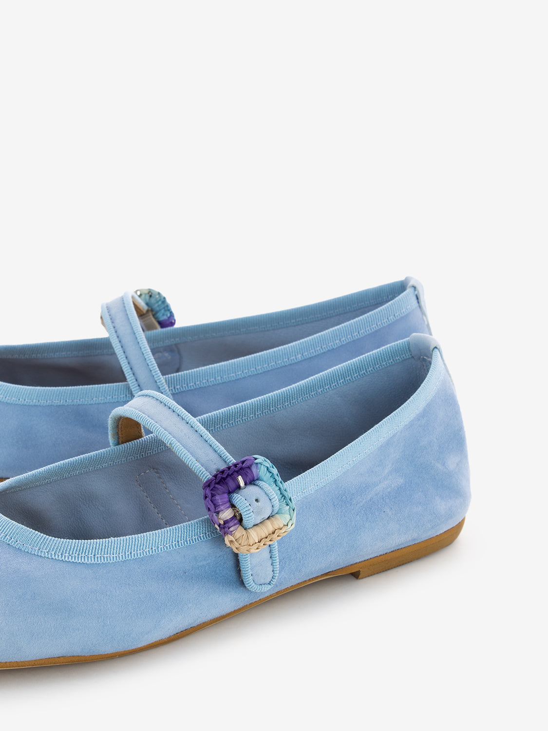 Ballerinas with light blue strap