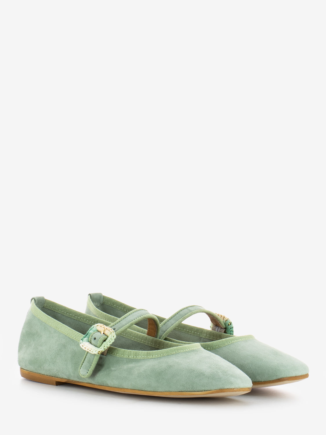 Sage strap ballerinas