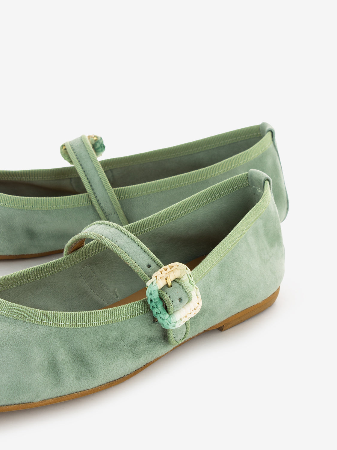 Sage strap ballerinas
