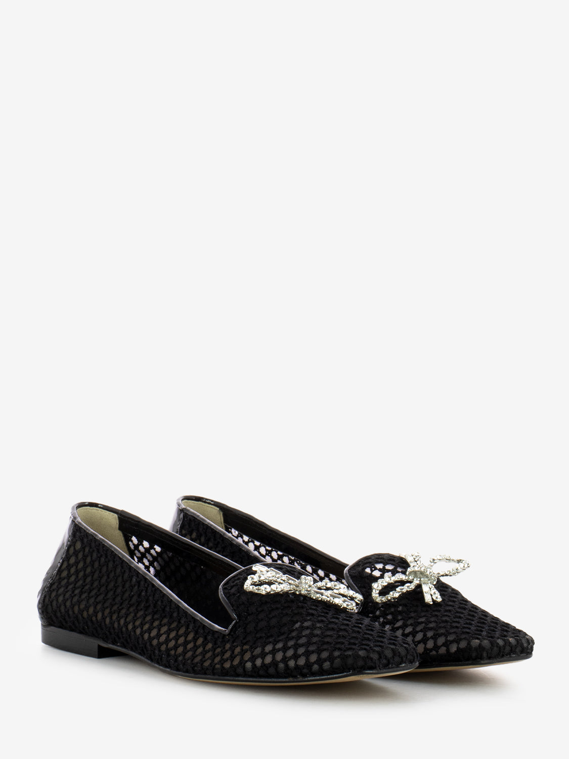Black square toe ballerinas