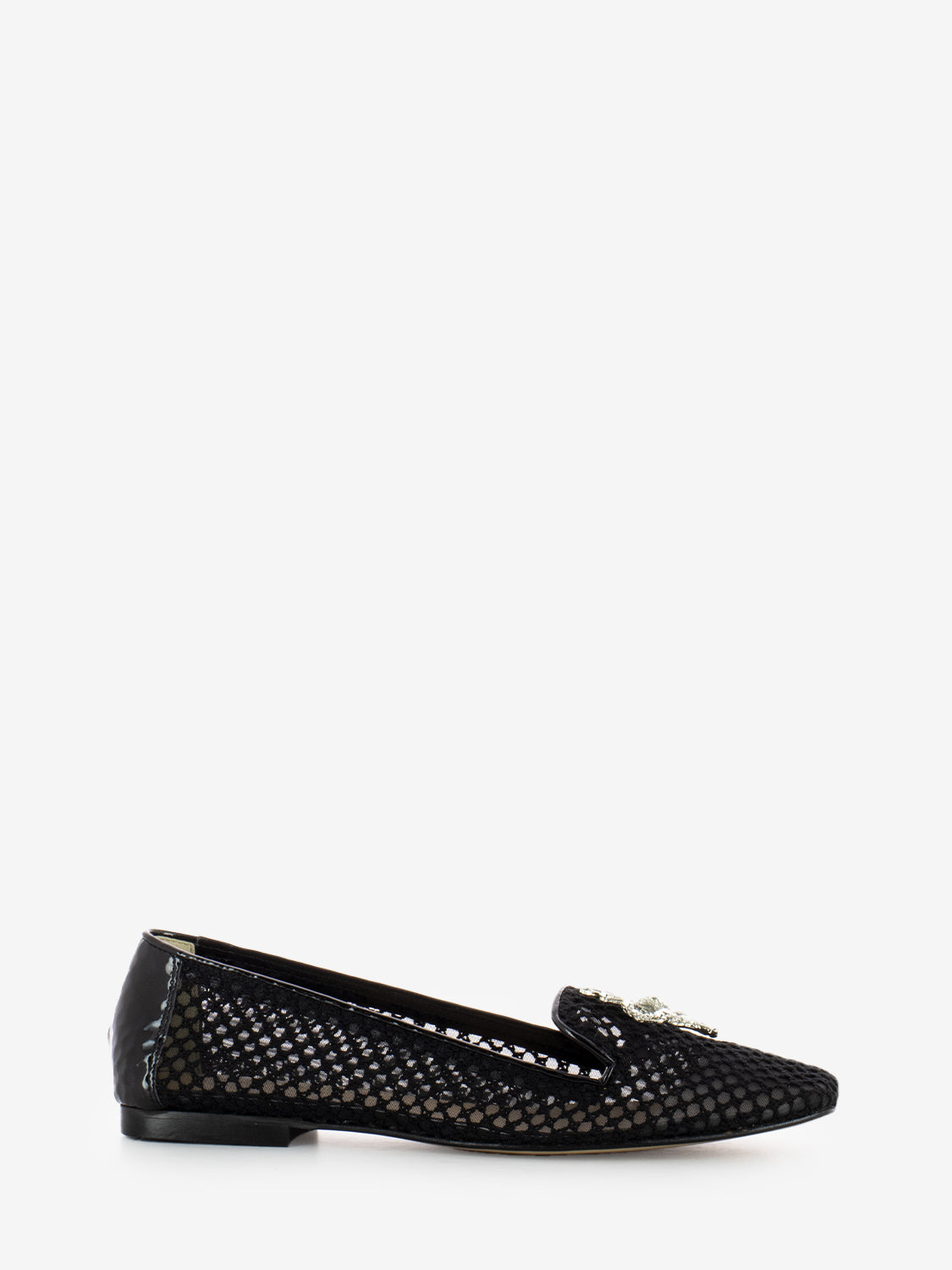 Black square toe ballerinas
