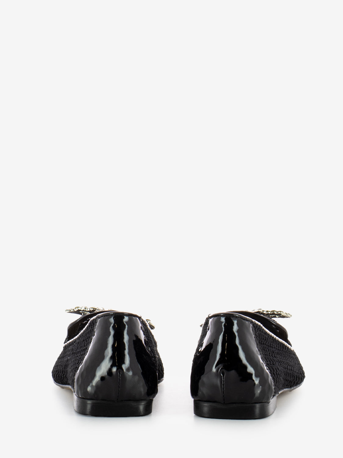 Black square toe ballerinas