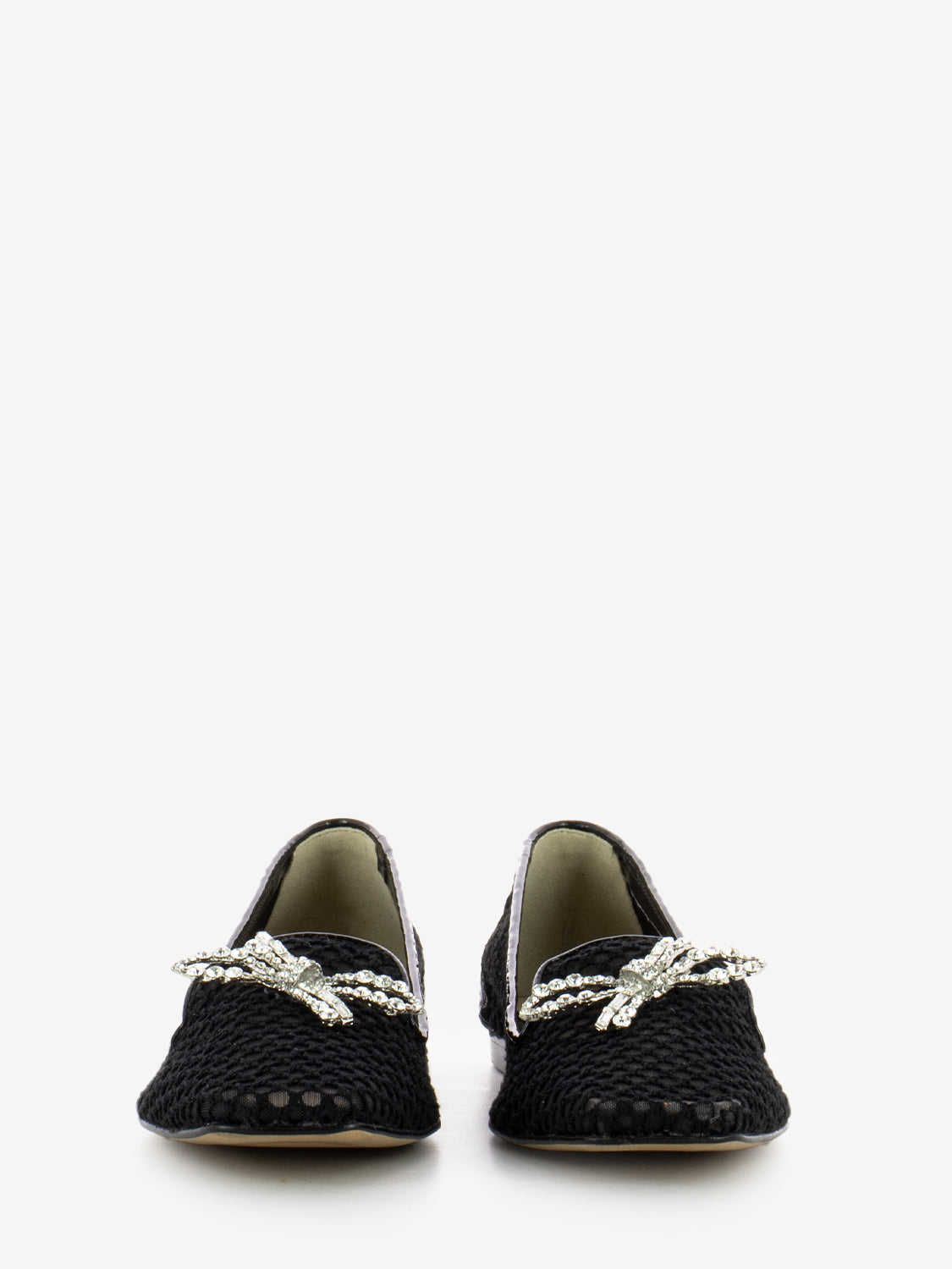 Black square toe ballerinas