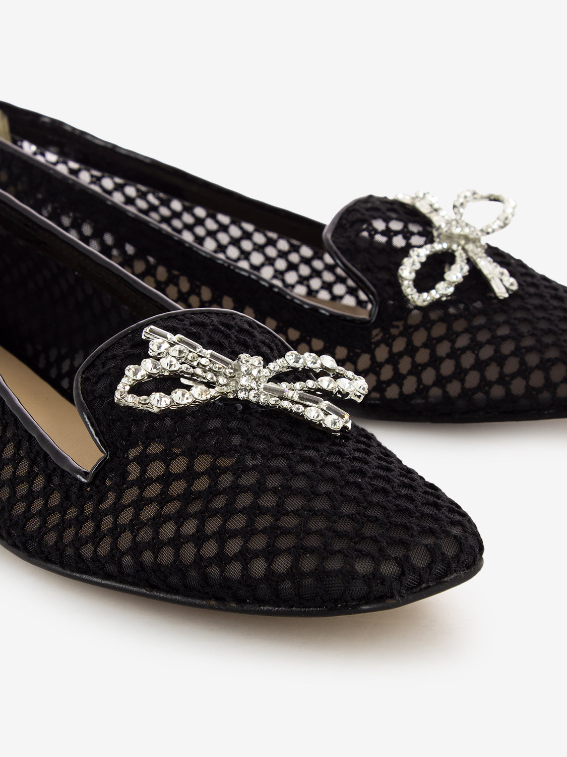 Black square toe ballerinas