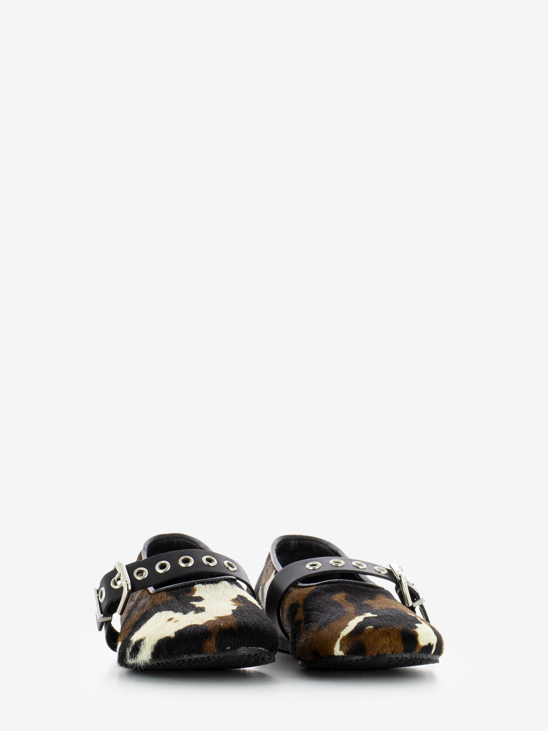Ponyskin ballerinas