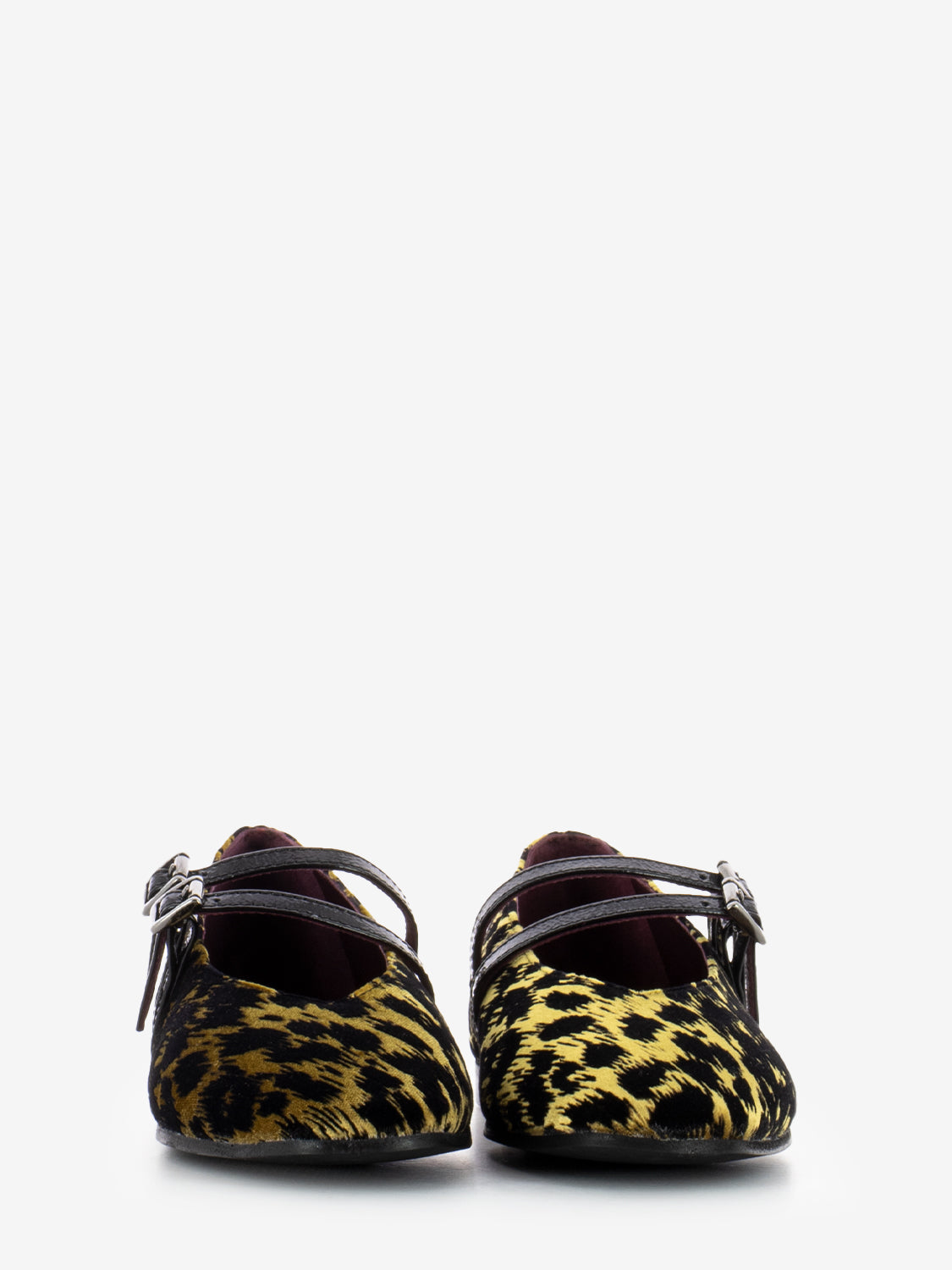 Ballerine in velluto curry / black
