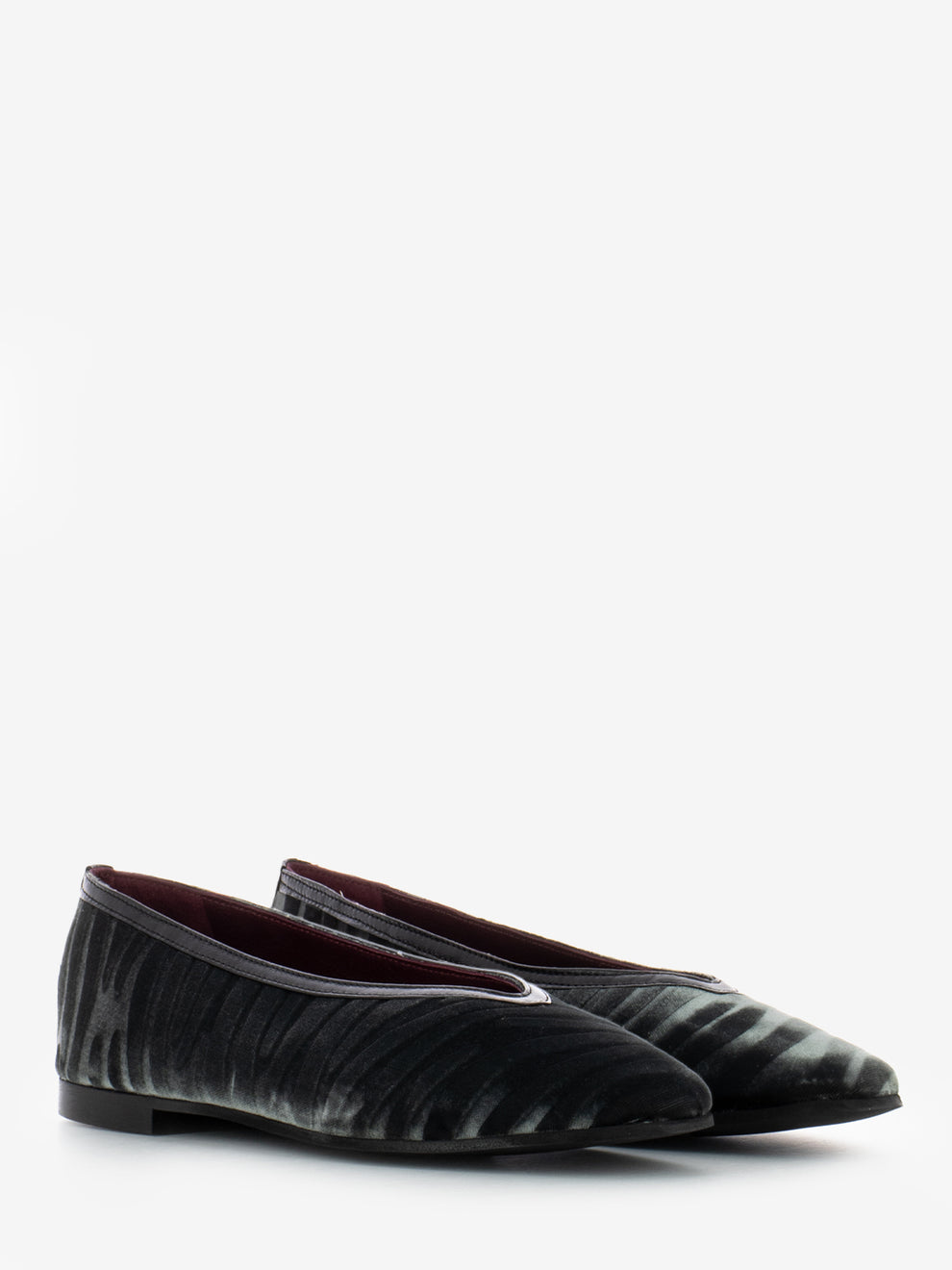 Ballerine in velluto grigio / nero