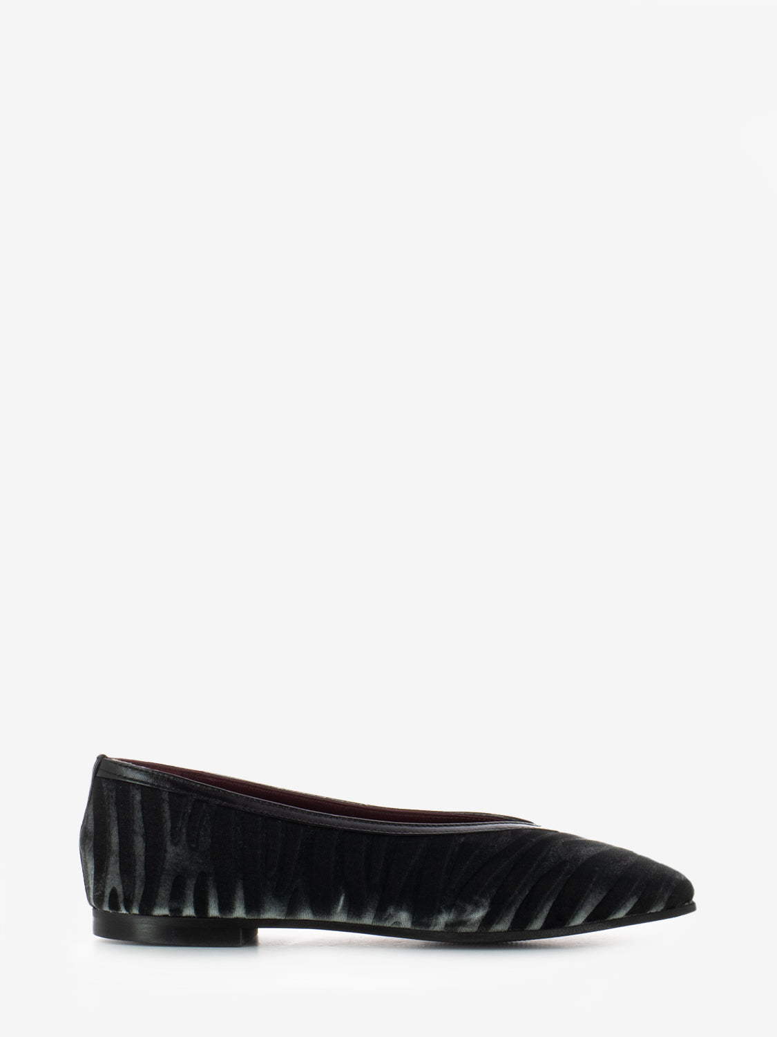 Ballerine in velluto grigio / nero