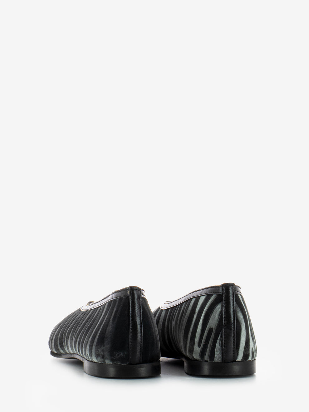 Ballerine in velluto grigio / nero