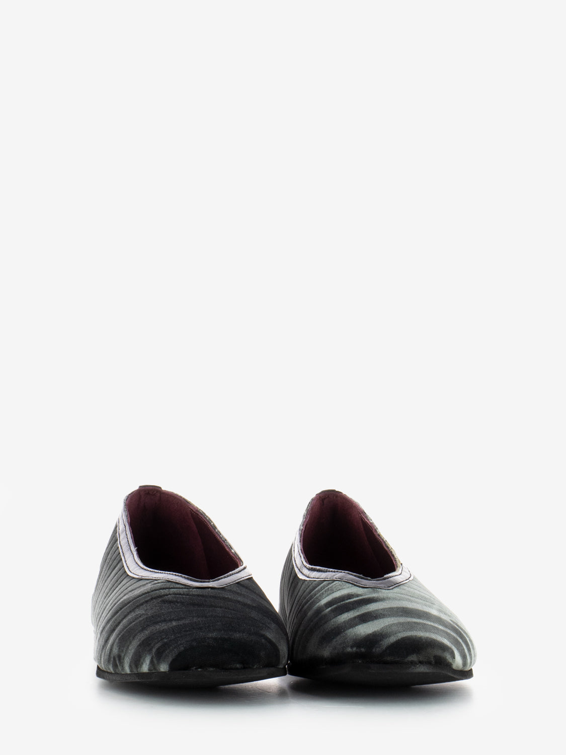 Ballerine in velluto grigio / nero