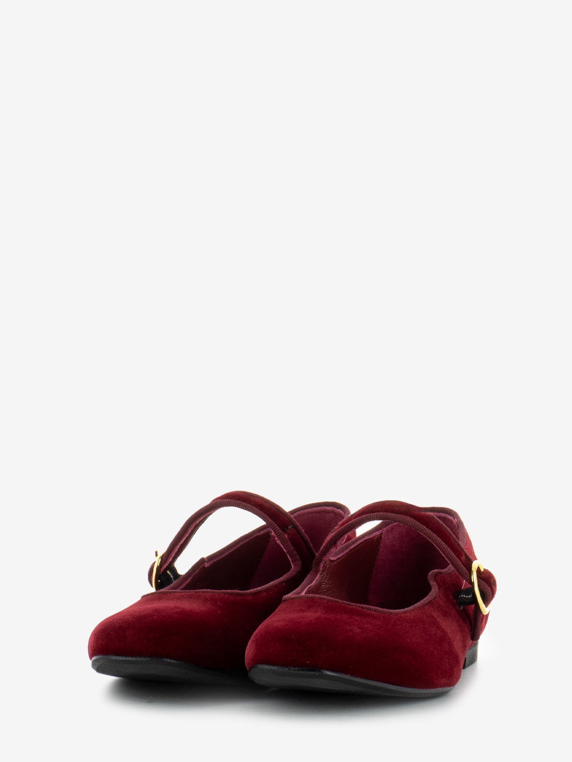 Ruby Velvet Ballerinas