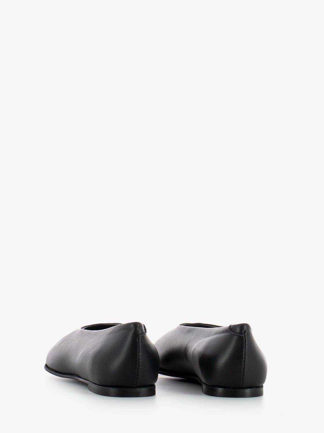 Ballerine punta tonda nappa nero