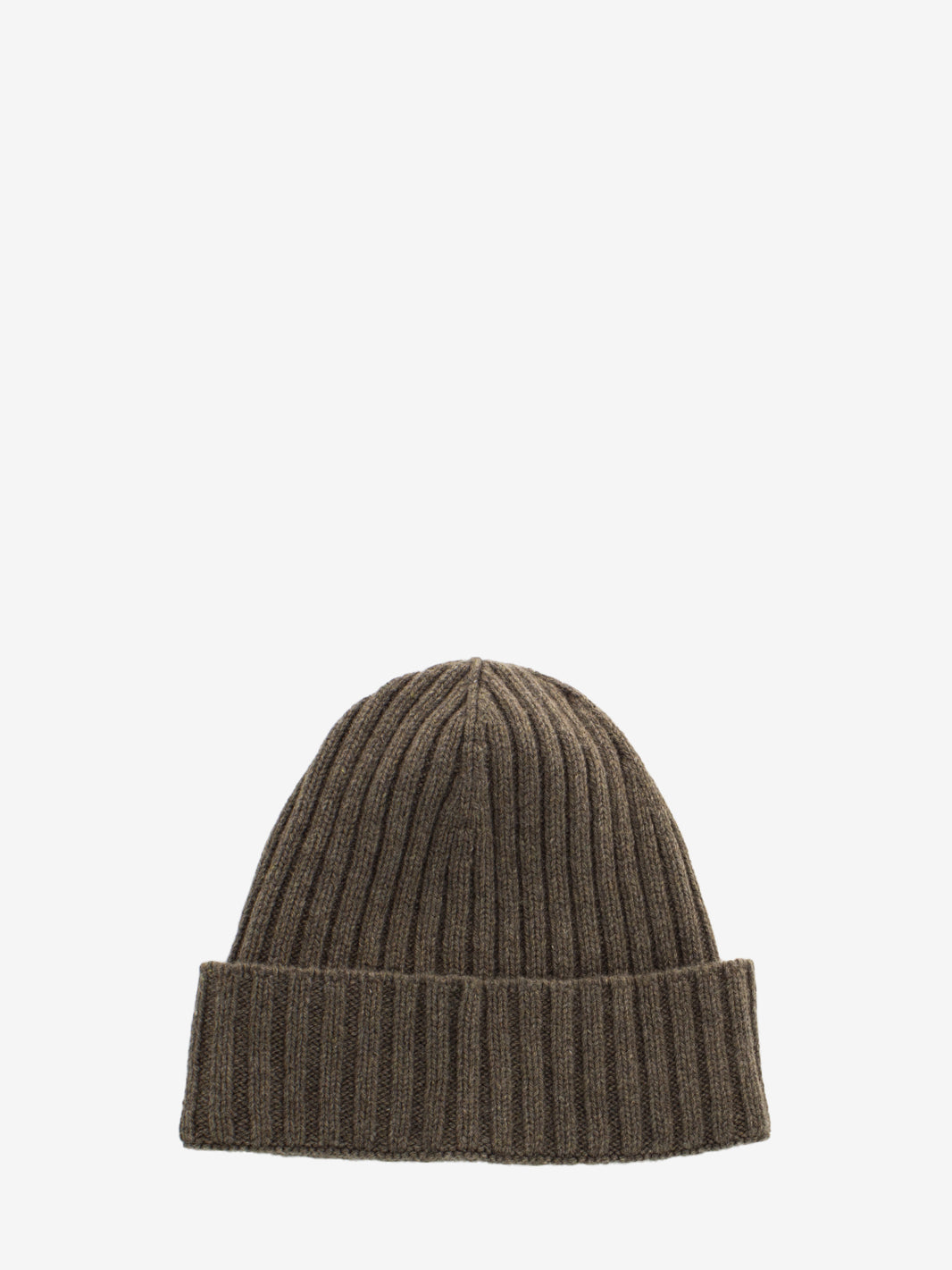 Cashmere Ribbed Beanie Bark