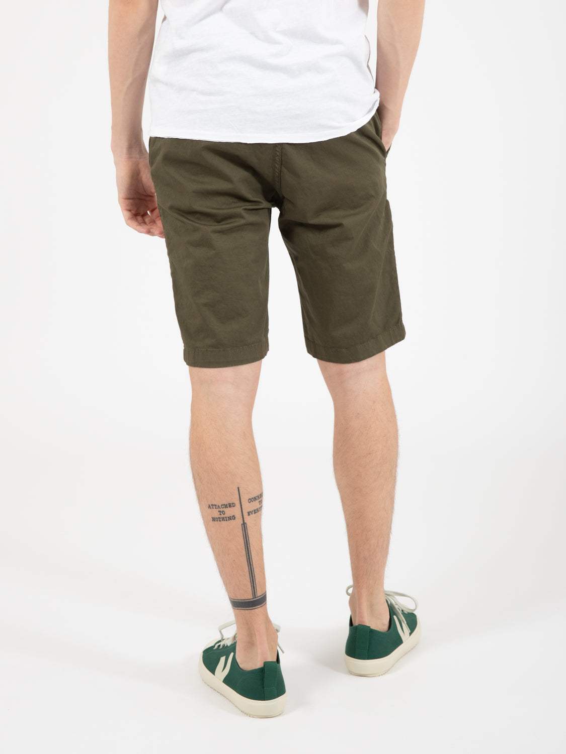 MTR army green cotton bermuda shorts