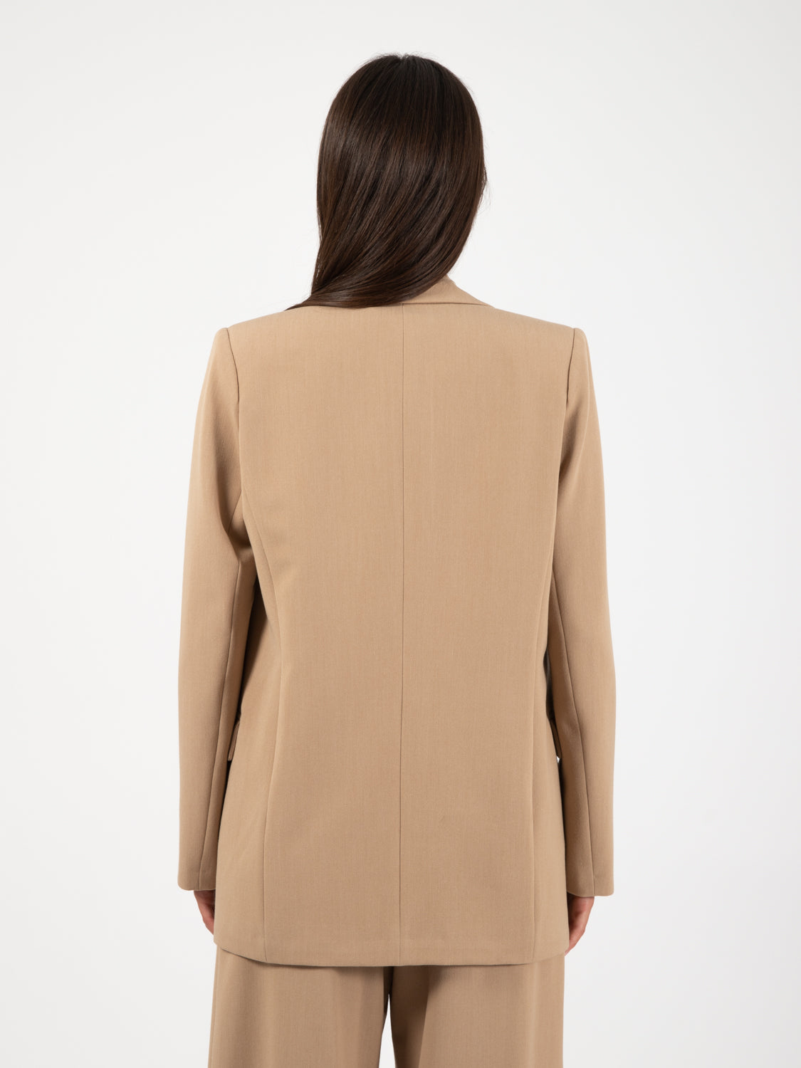 Blazer collo rever cammello