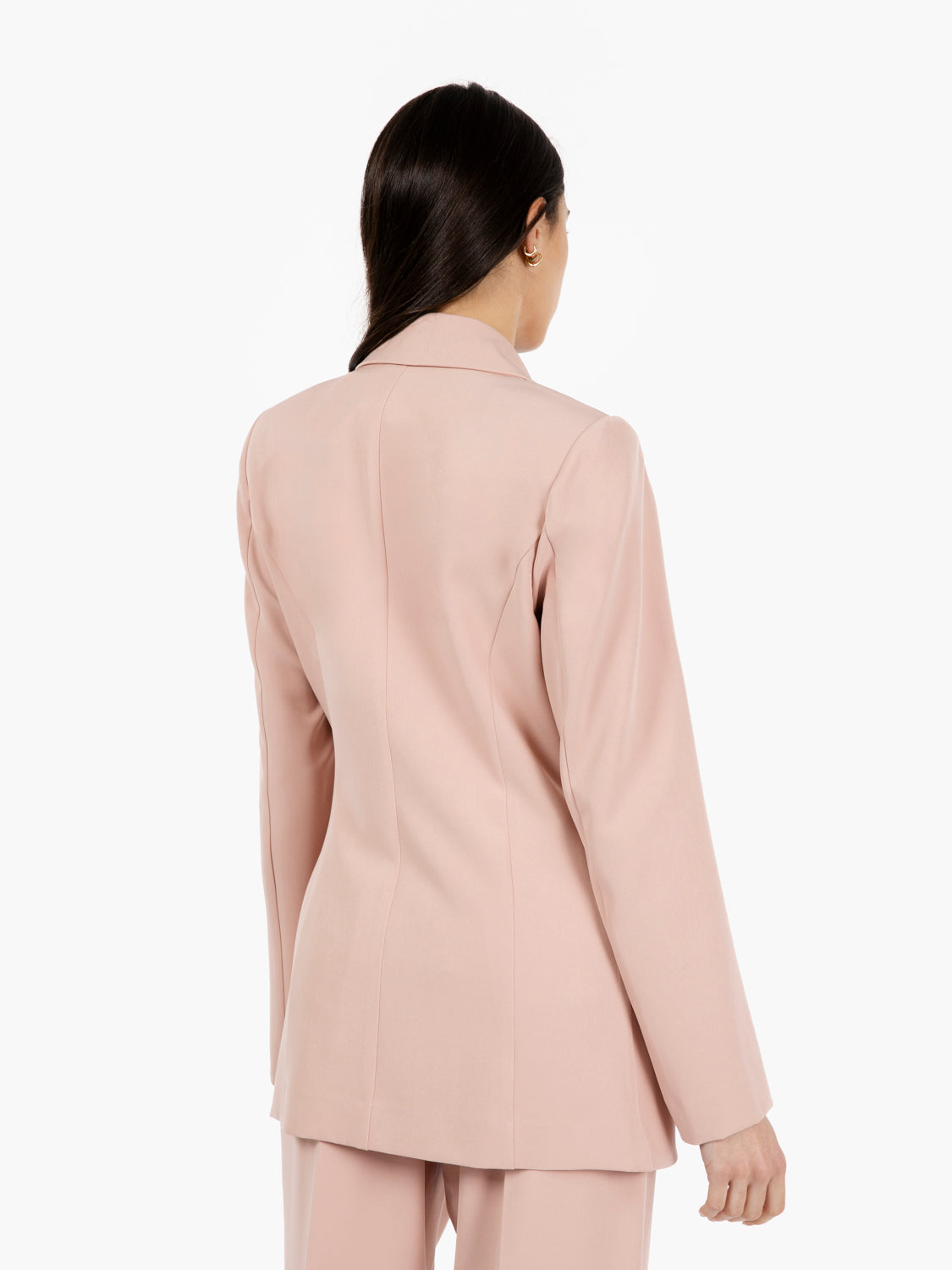 Blazer doppiopetto avvitato cipria