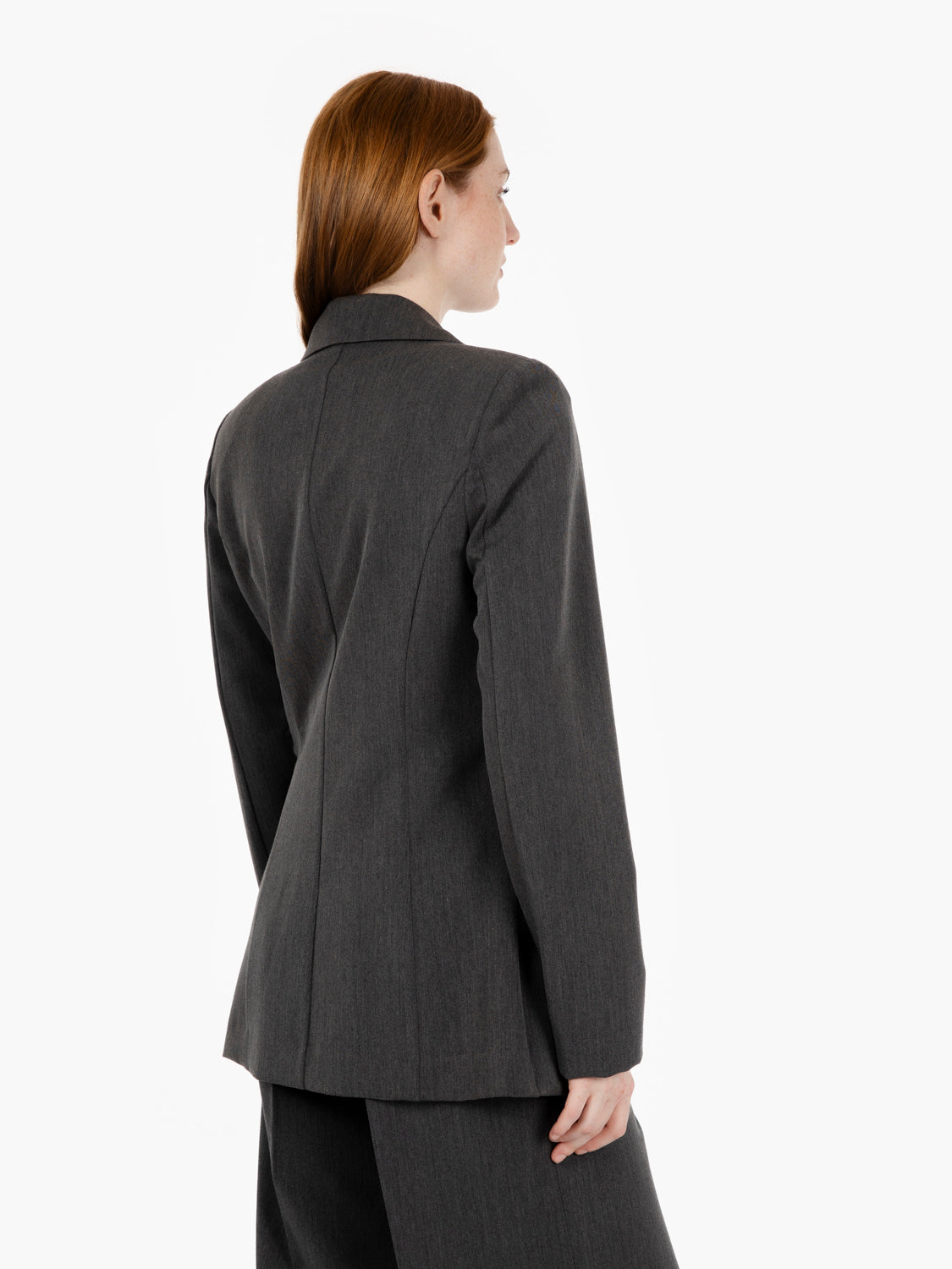 Blazer doppiopetto sfoderato antracite