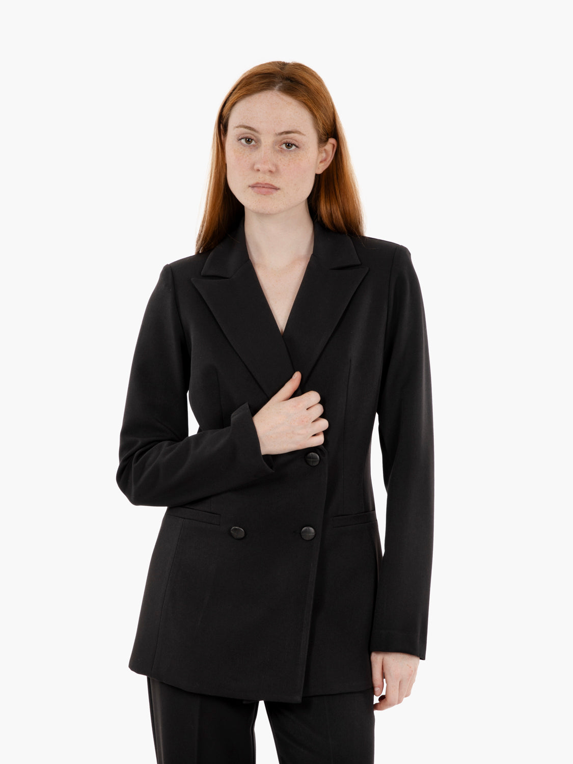 Blazer doppiopetto sfoderato nero
