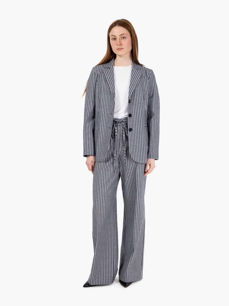 STIMM - Blazer gessato blu