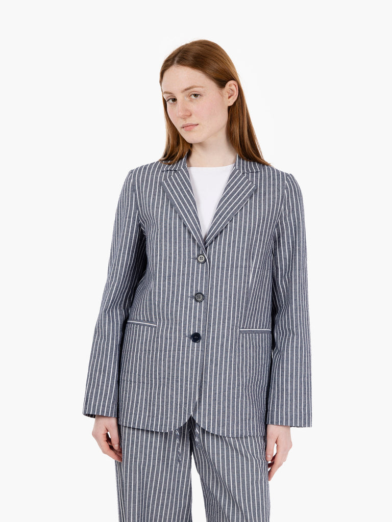 STIMM - Blazer gessato blu