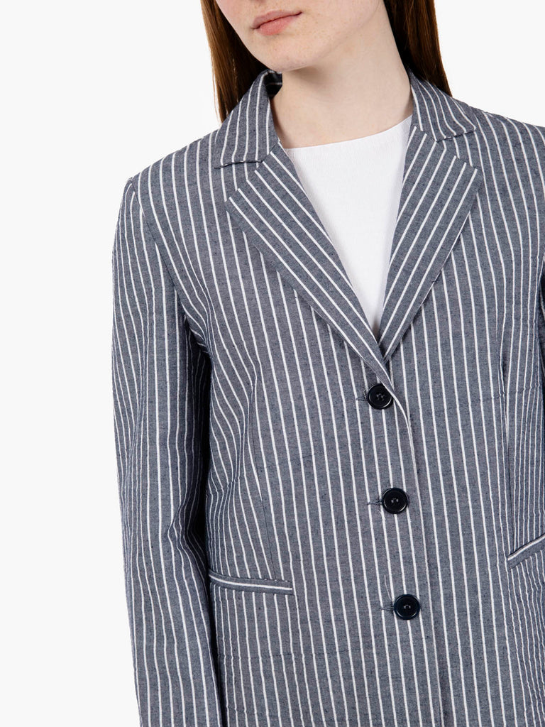 STIMM - Blazer gessato blu
