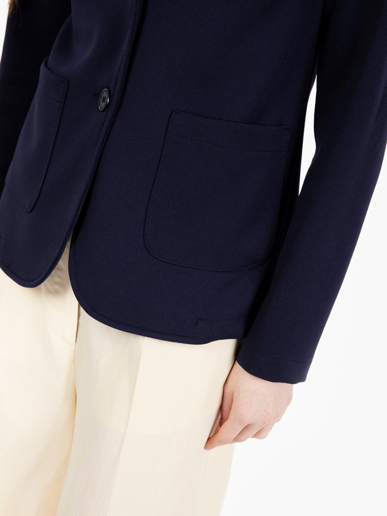 STIMM - Blazer nido d'ape blu