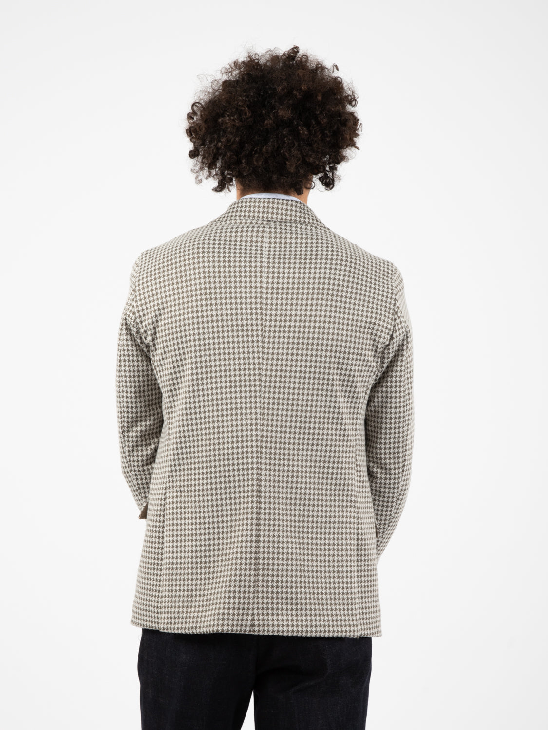 Blazer pied de poule doppiopetto grigio