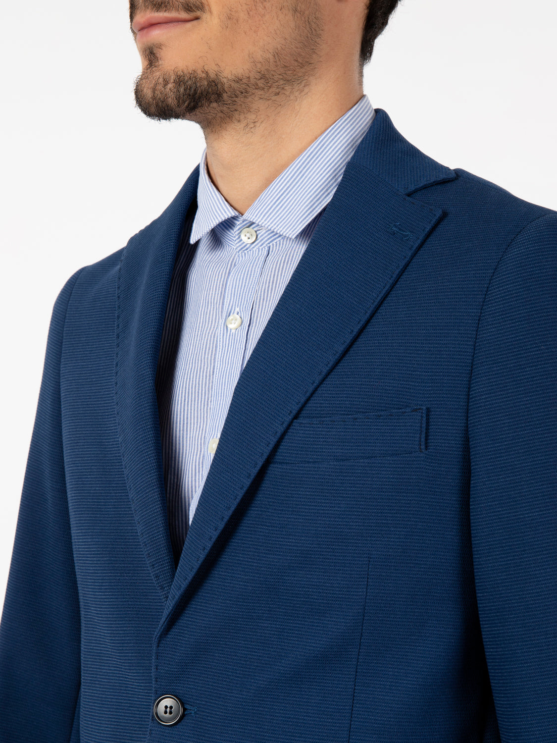 Blazer piquet Italo blu