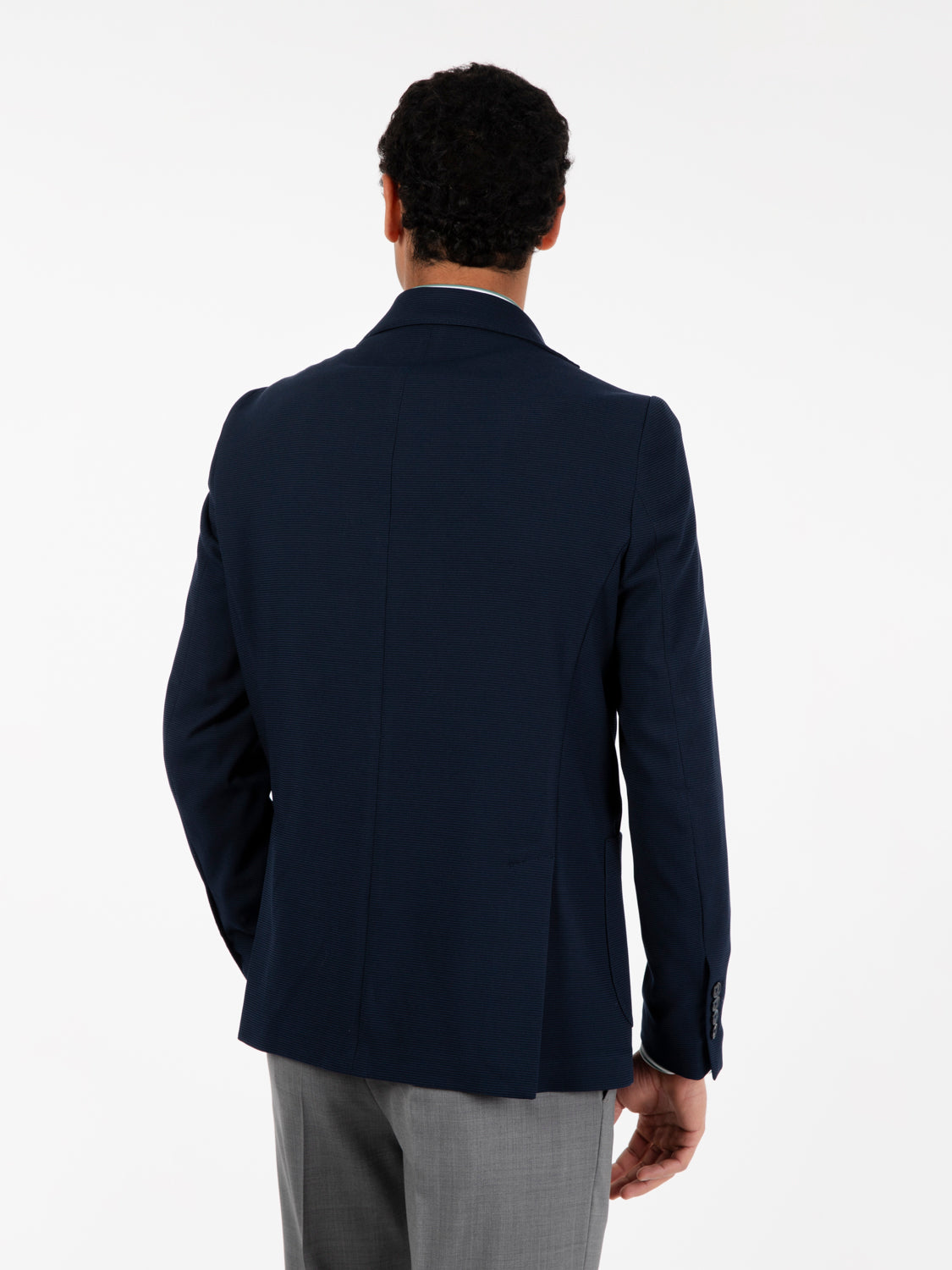 Italo navy pique blazer