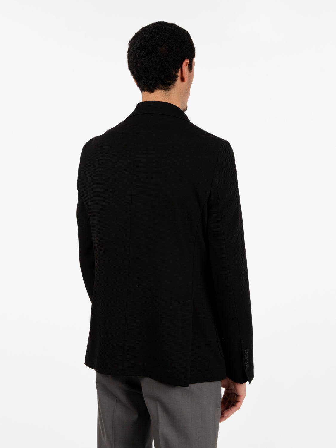 Blazer piquet Italo nero