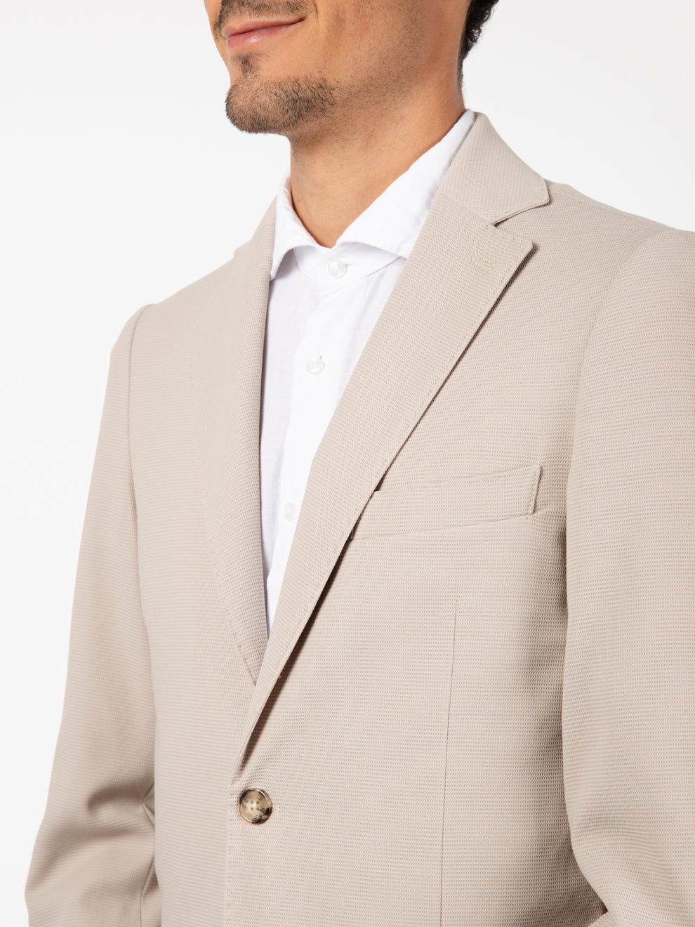 Italo sand piquet blazer