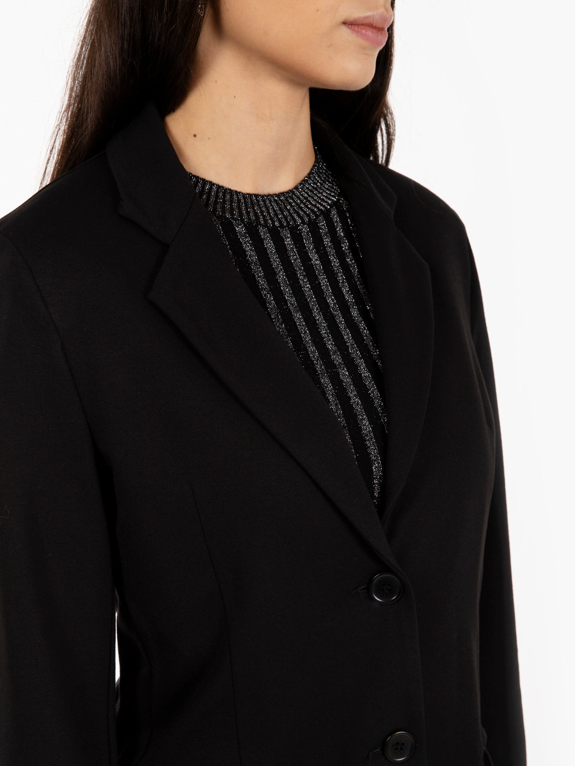 Blazer punto milano nero