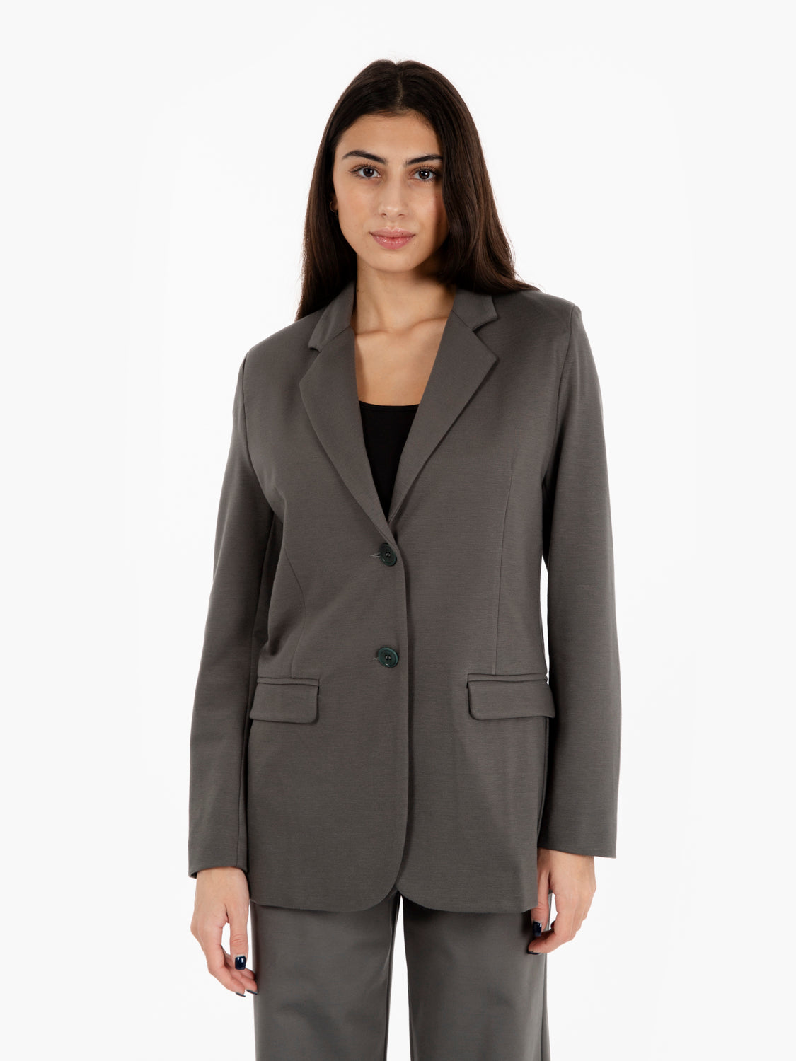 Blazer punto milano verde militare