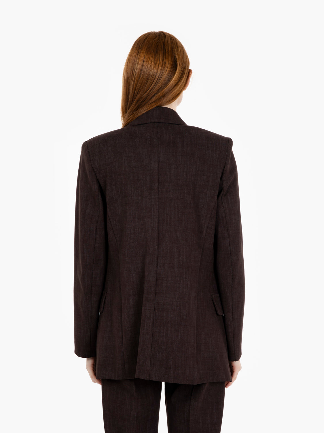 Blazer senza bottoni caffè
