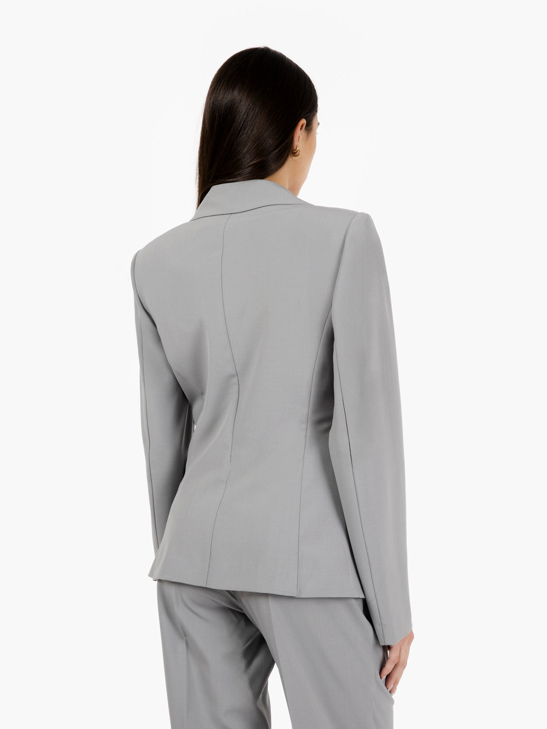 Blazer senza bottoni grigio