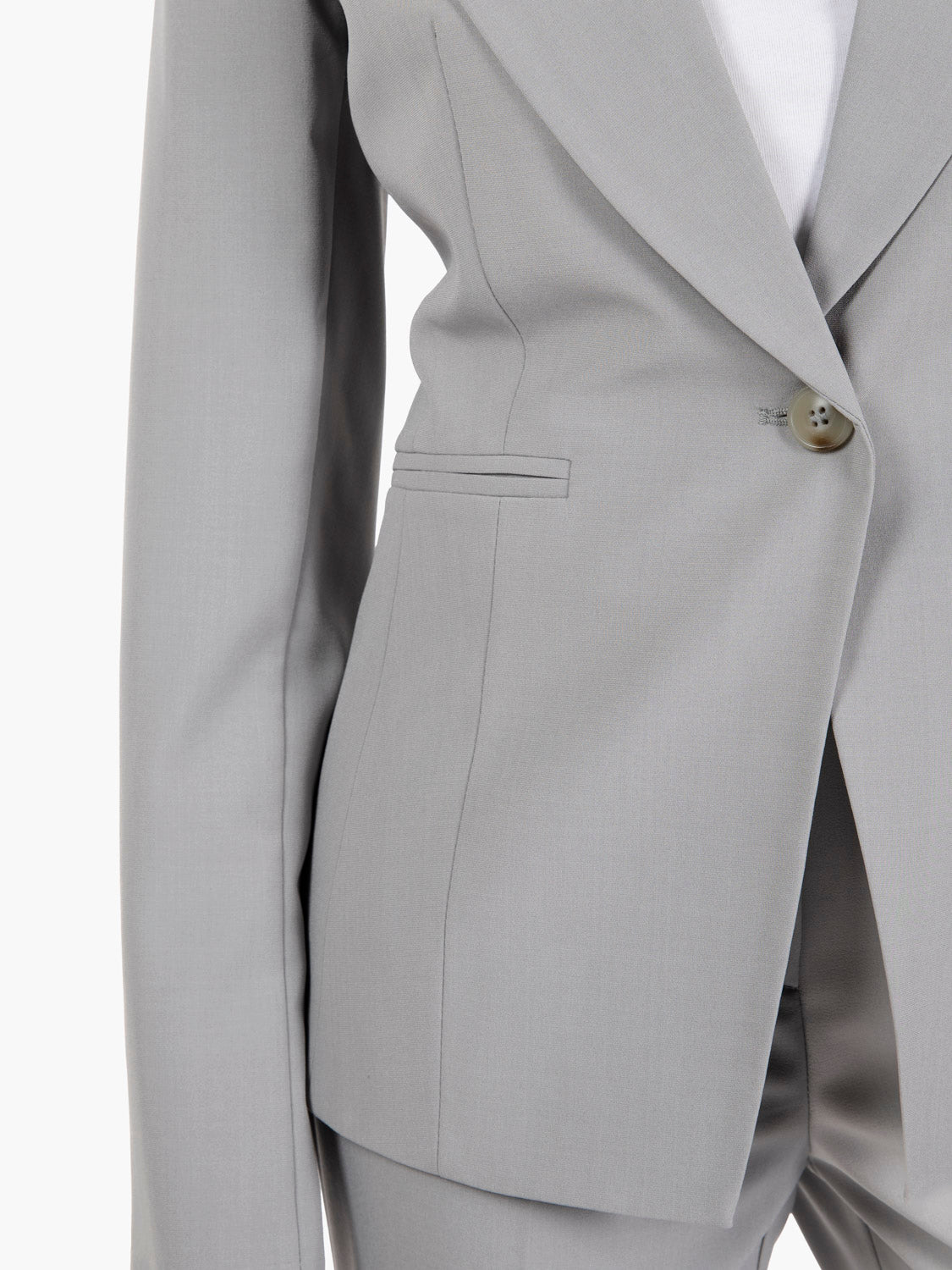 Blazer senza bottoni grigio